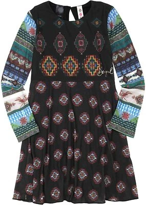 Vestido Desigual Pawpaw para niñas/mangas largas translúcidas, talla 9-10 Foto 1 de 4