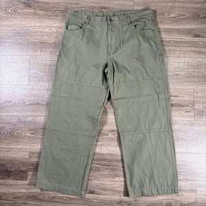 No Boundaries Pants Mens 40X31 Green Carpenter Baggy Skater Canvas Double knee - Picture 1 of 16