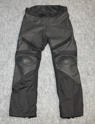 Мужские кожаные мотоциклетные штаны ICON Hypersport размер 36 черные с подкладкой D30 - Изображение 1 из 4