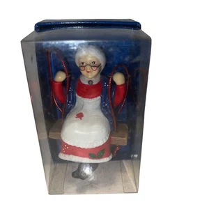 Dept 56 Toyland Handpainted Porcelain Swinging Mrs Claus Ornament 4533-0 - Picture 1 of 3