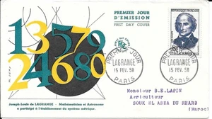 FRANCE 1958 FDC LAGRANGE YT 1146 - Imagen 1 de 1