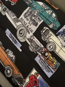 Mercedes-Benz Vintage Nicole Miller Knightwear Seidenfliege Kummerbund Autodruck - Bild 1 von 19