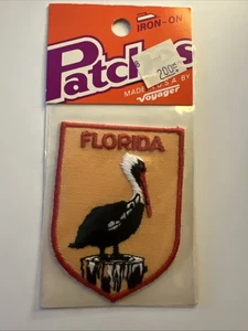 Vintage Voyager Florida Pelican Patch Emblem NEW Iron On - Picture 1 of 8