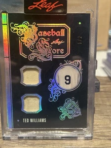 2025 Ted Williams Leaf Seasons In The Sun Auto #1/2 GAME USED DUAL PATCH🔥🔥🔥 - Picture 1 of 2