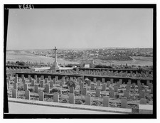 Cemitério Militar Em Scopus & cidade de Jerusalém, Israel, Oriente Médio, Matson