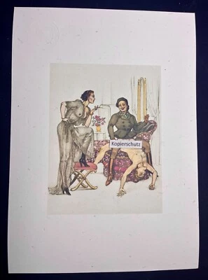 Erotic Kunstdruck  v. Montorgueil „Love hurts“ 1930s Bondage Sadomaso LGBTQ Plug - Bild 1 von 2