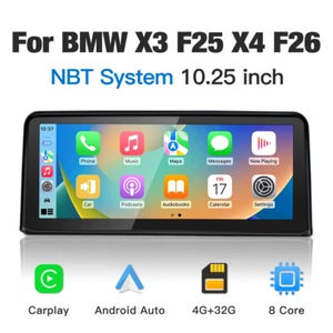 10.25" Android Car GPS Radio CarPlay for BMW X3 F25 2011-2013 NBT 4+32GB - Picture 1 of 14