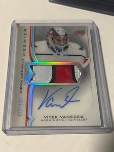 2020-21 Upper Deck Premier Acetate Rookie Auto Patch Vitek Vanecek Rookie Auto - Picture 1 of 2