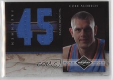 2010 Limited Freshman Jumbo Materials Jersey Numbers /99 Cole Aldrich Rookie RC