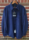 NWT KENNETH COLE UNLISTED MEN'S BLUE MODERN FIT POLYESTER BUTTON SHIRT LARGE