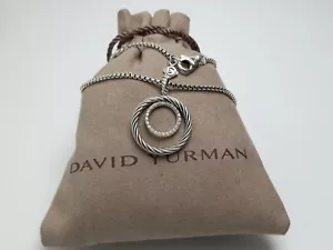 David Yurman Mobile Small Pave Pendant Necklace Diamonds Sterling - Picture 1 of 9