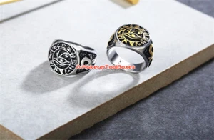 Anillo Cruz Egipcio Ojo de Horus Ra Ankh Acero Inoxidable Para Hombre 7-13# J550 - Imagen 1 de 6