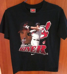 CLEVELAND INDIANS youth med T-Shirt Travis Hafner tee NIKE Pronk swoosh Wahoo - Bild 1 von 1