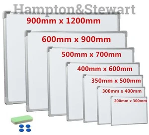 Magnetic Whiteboard Small Large White Board Dry Wipe Notice Office School Home - Picture 1 of 9