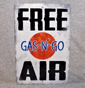 Blechschild FREE AIR Full Service Tankstelle Petroliana Petroleum Benzin Öl - Bild 1 von 2