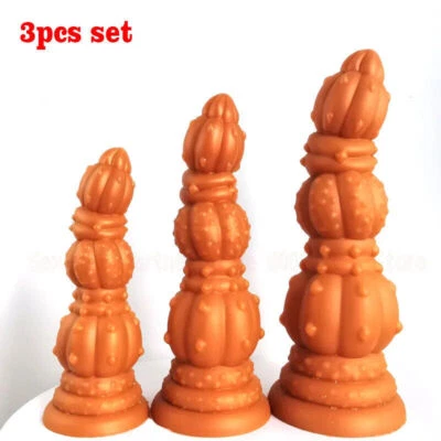 Enorme Consolador de Silicona Anal Plug Big ButtPlug Masaje de Próstata Masturbación Juguete Sexual Foto 1 de 4