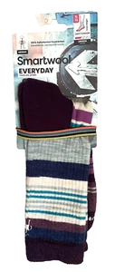 Calze SmartWool Everyday Joviansphere viola cuscino a righe iride XL vendita al dettaglio $24 - Foto 1 di 5
