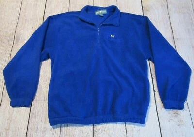 Big Dogs Mens Blue Fleece 1/4 Zip Pullover Jacket Coat Elastic Waist Size Small - Image 1 of 4