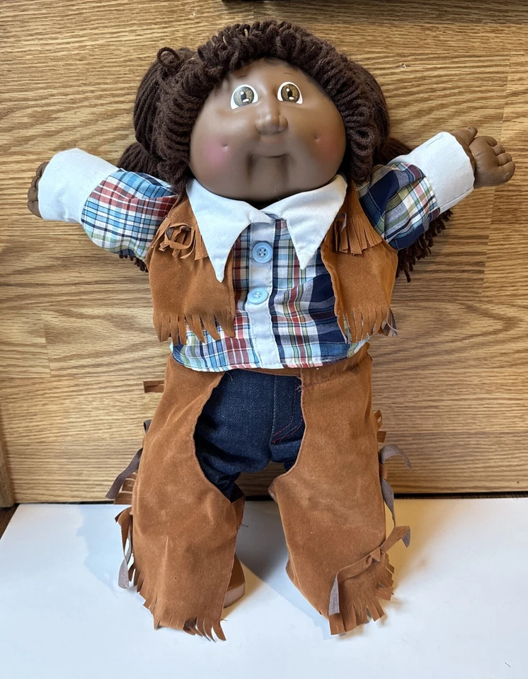 De colección 1978-82 Cabbage Patch Niños Sheriff Vaca Niña Ojos Marrones. Sin sombrero, sin caja Foto 1 de 4