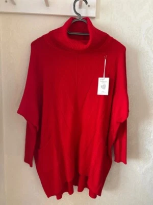 House Of Tweed - Red Cape Jumper one size BNWT - Image 1 of 3