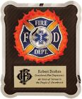 Fire Department Hero Plaque With Black background - with free Personalization  