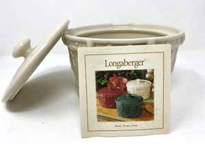 Longaberger Tamburo Tessuto Crock Avorio Con Scatola 30487 - Foto 1 di 8