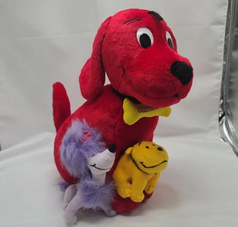 Clifford the Big Red Dog and Friends 20" Plush Cleo & T-Bone 2002 Scholastic Cover