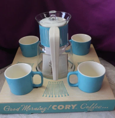 Vintage 1960's Cory Coffee Gift Set #D4WC Store Display NEW in ORIGINAL BOX - Image 1 of 4