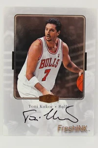 2000-01 Toni Kukoc Fleer Fresh Ink Authentic Autograph auto HOF 3X Bulls Champ - Picture 1 of 2