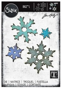 Sizzix Bigz L Stacked Snowflakes die #660052 Retail $34.99 by Tim Holtz - Picture 1 of 15