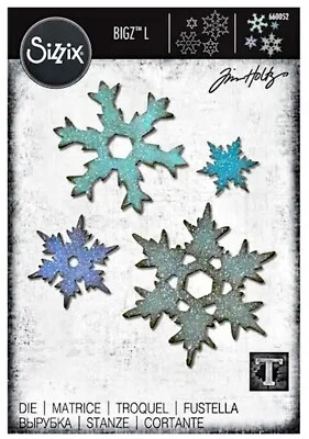 Sizzix Bigz L Stacked Snowflakes die #660052 Retail $34.99 by Tim Holtz - Image 1 of 4