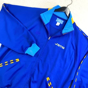 Vintage Stalls & Dean Sports Jets Big and Tall Jacket Mens 2XL Blue Warm Up - Picture 1 of 11