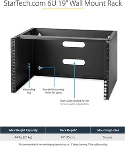 StarTech.com 6U Wall Mount Network Rack - 14 Inch Deep (Low Profile) - 19" Patch - Picture 1 of 6