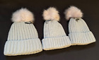 Clôture vente chapeaux d'hiver en tricot doublés de fausse fourrure avec pomPom flambant neufs