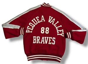 Vintage 80er Pequea Valley USA rot/weiß Wolle Varsity Letterman Jacke Herren Gr. Small - Bild 1 von 11