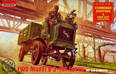 Roden 733 - 1/72 - FWD Model B 3-ton Lorry Truck 1912-1917 WWI plastic model kit - Image 1 of 4
