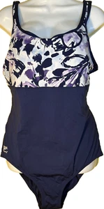 Traje de baño Speedo estilo 7233008 talla 14 playa vacaciones adelgazante azul resort - Imagen 1 de 5