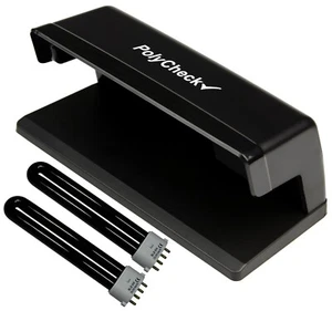 Detector de notas de papel y polímero forjado UV PolyCheck 9W + 2 bombillas DuraBulb de repuesto - Imagen 1 de 4