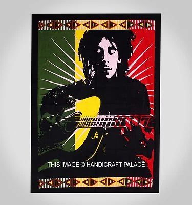 Bob Marley banner Throw cloth wall art hanging rasta legend music One Love New Foto 1 de 2