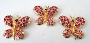 3 broches/alfileres mariposa firmados por hielo eisenberg - Imagen 1 de 2