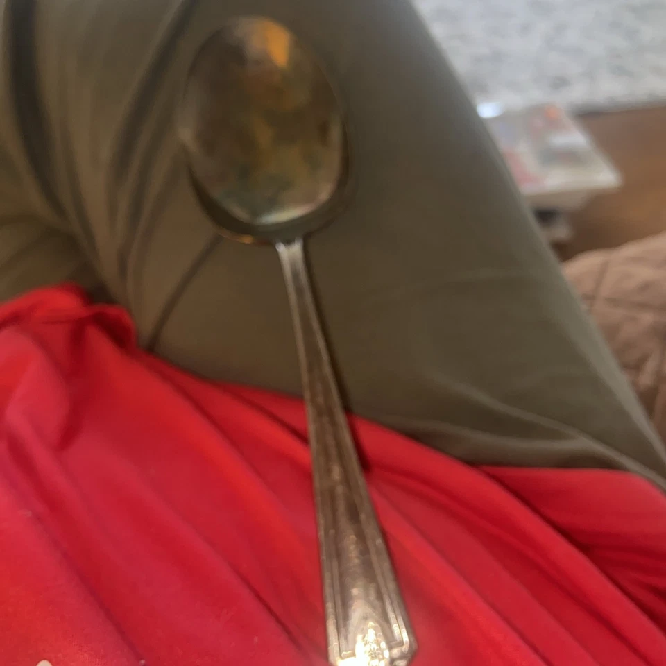 Cuchara de servir plateada primavera alrededor de 1933 Foto 1 de 4