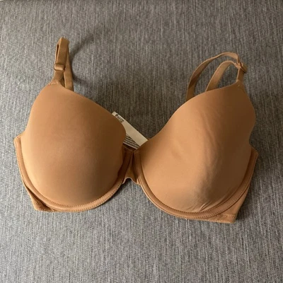 Victoria's Secret PINK Women's T-Shirt Lined Bra in Toffee Color, Size 34DD - Image 1 of 3