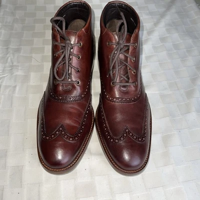 Cole Haan Liam Chukka Wing Tip Brown Leather Ankle BOOTS C11053 Size 10 M. - Image 1 of 4