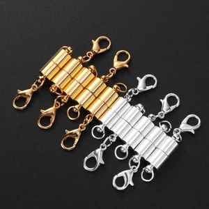 10PCS Magnetic Necklace Connector Necklace Fastener Clasp Shiny Jewelry Closure - Picture 1 of 11