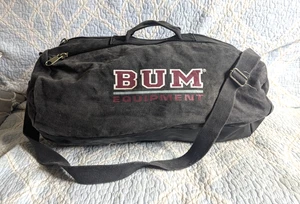 Vintage BUM EQUIPMENT Canvas Duffle/ Gym Bag (Black) 21" x 10" - Picture 1 of 7