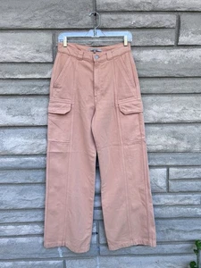 Hudson Jeans Women’s Cargo High Rise Wide Leg Jeans 27 Orange - Picture 1 of 6