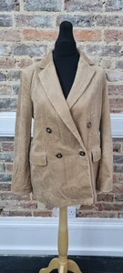 H&M Beige Sakko UK 12 Cord 100% Baumwolle Shell Damen  - Bild 1 von 6