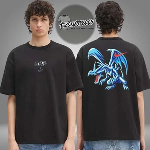 Yugioh Herren T-Shirt Solo Swoosh Red Eyes Black Dragon Two Sided Unisex - Bild 1 von 3