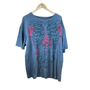 T-shirt Archaic XXL grigio ossa scheletriche - Foto 1 di 4