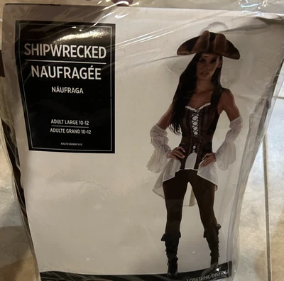 Shipwrecked Pirate Costume Adult Womens Large 10-12 NEW Retail Pkg - Image 1 of 3